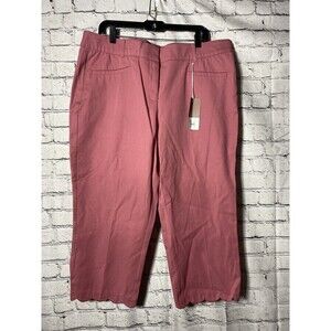 Lane Bryant The Allie Slim Crop Scalloped Ham, ￼Rose Pants Size 18R